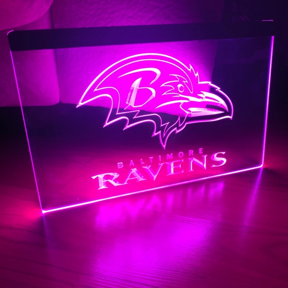 BALTIMORE RAVENS LED NEON LIGHT SIGN 8x12 - Picture 2 of 3